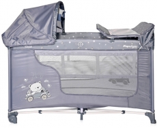 Дитячий манеж Lorelli Moonlight Rocker 2 Layers Silver Blue CAR